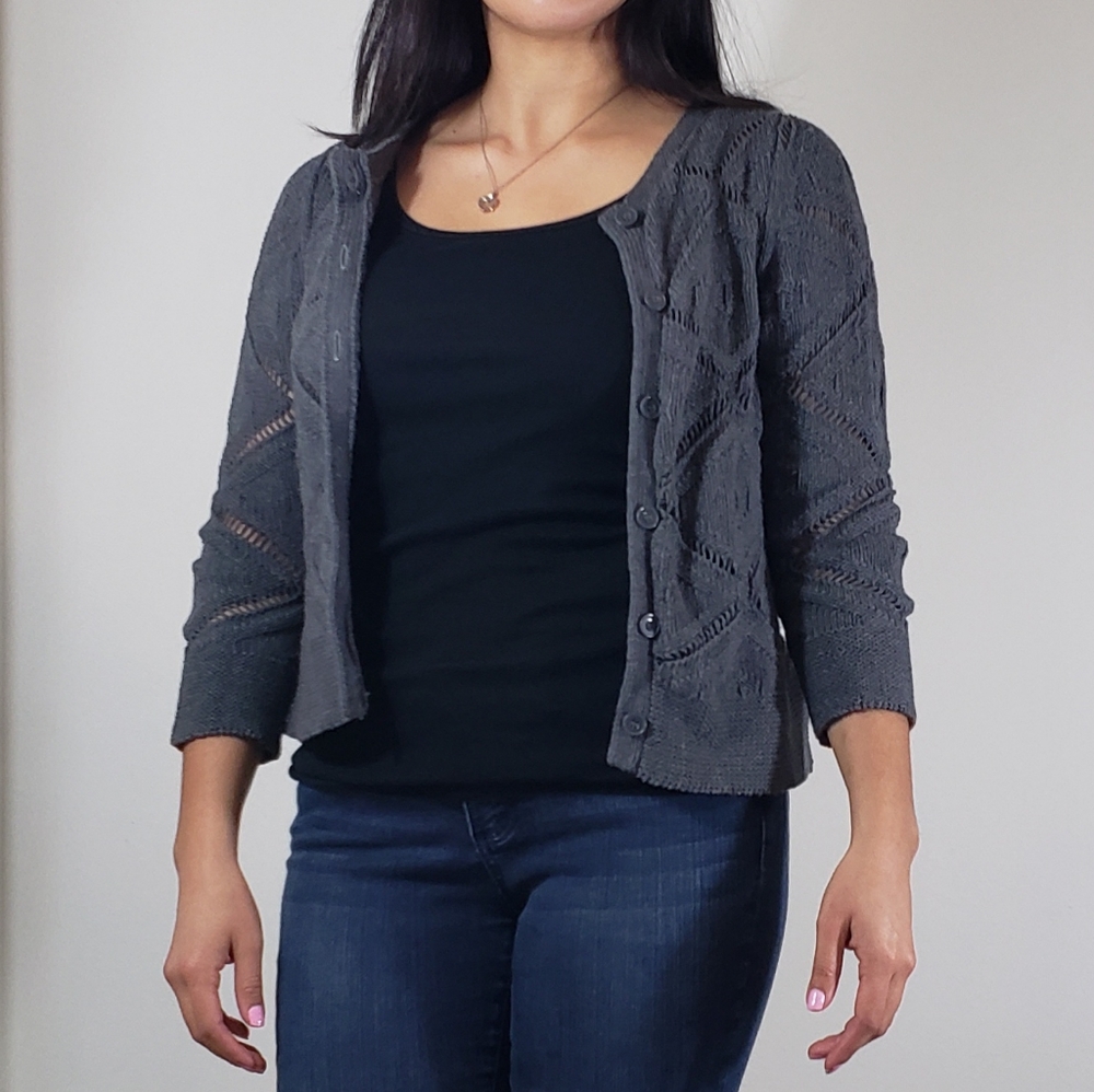 NY&CO Cardigan Women's Small Knitted Gray